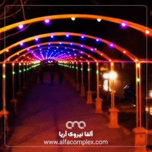 تونل نوری در شهر سقز کردستان پارک مولوی کولار