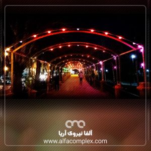 تونل نوری در شهر سقز کردستان پارک مولوی کولار