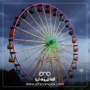 زیباسازی و نورپردازی چرخ فلک کرمان