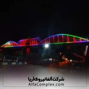 نورپردازی پل عابرپیاده گچساران