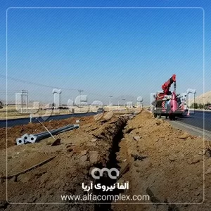 اجرای سیستم روشنایی محور مبارکه اصفهان