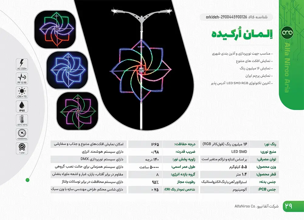 کاتالوگ المان مدل ارکیده