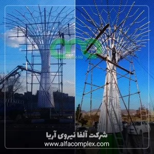 المان شهری درخت نوری 24 شاخه ریسه سوزنی چشمکزن استان کرج