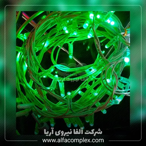خرید و قیمت ریسه سوزنی متری با رنگ سبز و ولتاژهای مختلف در شرکت آلفا نیرو