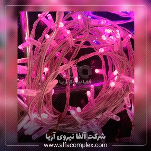 خرید و قیمت ریسه سوزنی متری با رنگ صورتی و ولتاژهای مختلف در شرکت آلفا نیرو