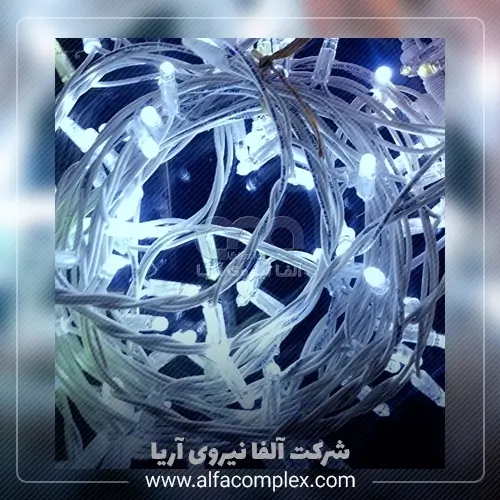 خرید و قیمت ریسه سوزنی متری با رنگ سفید و ولتاژهای مختلف در شرکت آلفا نیرو