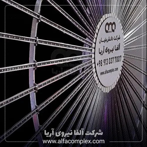 المان نوری سانلایت 48 پر یا خورشید نمای چهل و هشت پره هوشمند تولید کننده شرکت آلفا نیرو. نورپردازی شهری و خیابانی